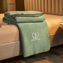 Wholesale Simple Casual Waffle Fleece Blanket Office Nap Home Multi-purpose Thick Blanket