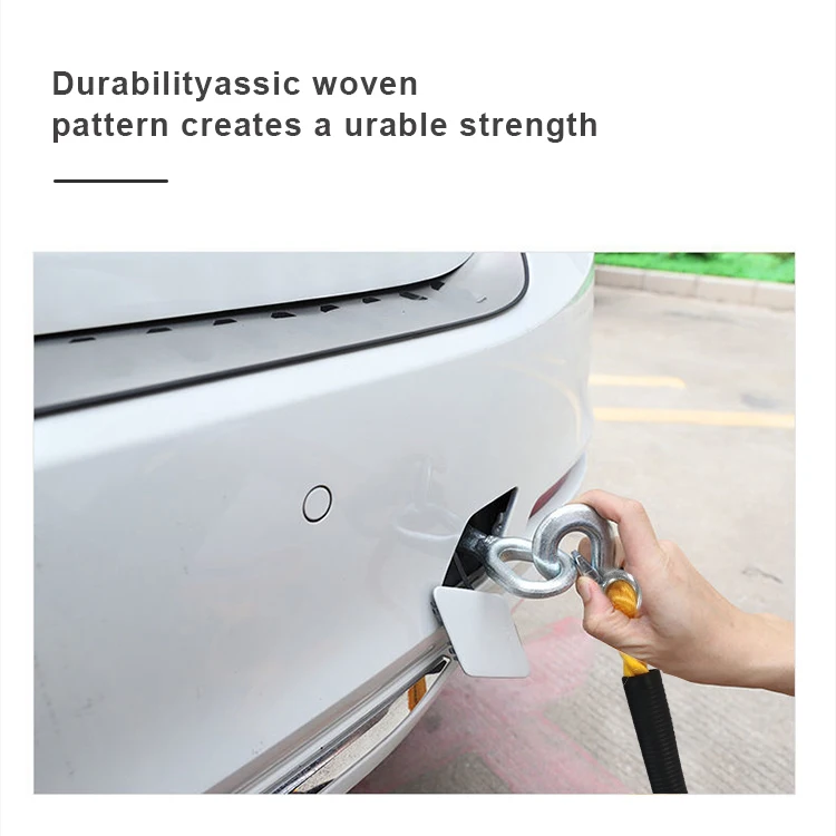 Flexible Portable Emergency Tool High Stretch Heavy Duty Car Trailer Towing Rope 12mm diameter