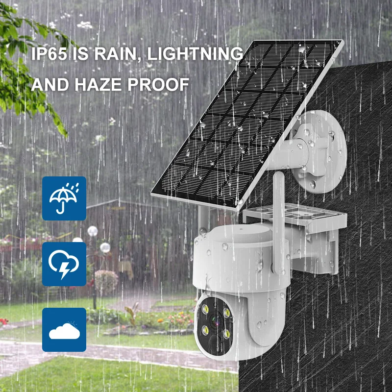 Solar Panel with Micro USB Cable, Waterproof Solar Panel  Compatible with Outdoor Rechargeable Battery Security Camera, 5V 3W