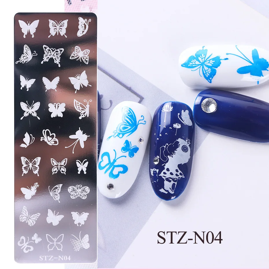 Wholesale Nail Tool Leaf Flower Animal Pattern Stainless Metal Nail Art Stamping Plates