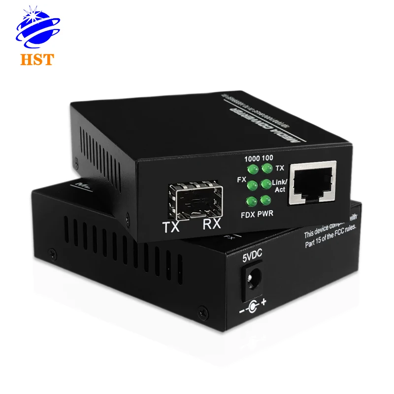 Promotion Gigabit  Media Converter  HST-1000M-20KM-SFP Ethernet Fiber Media Converter 20KM  SFP  fiber optical media Converter