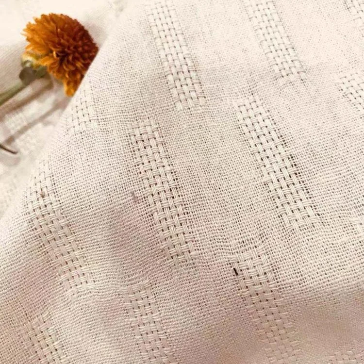 New Arrival Rayon Polyester Linen Stripe Dobby Woven Fabric for Garment