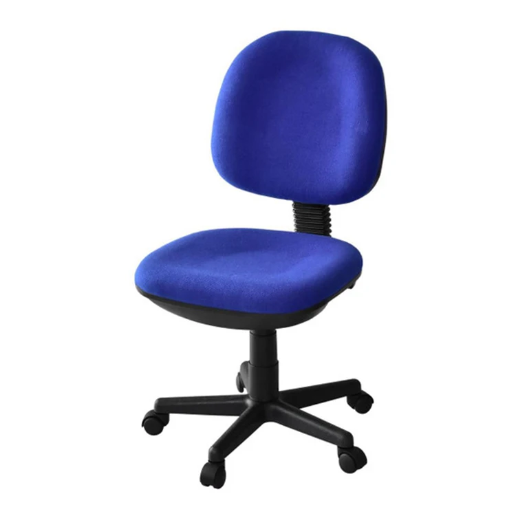 Ergonomic Typist Armless Computer Table Adjustable Traditional Fabric Swivel Office Chair