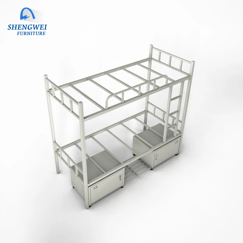 Simple design inflatable bunk bed bedroom furniture double deck bed