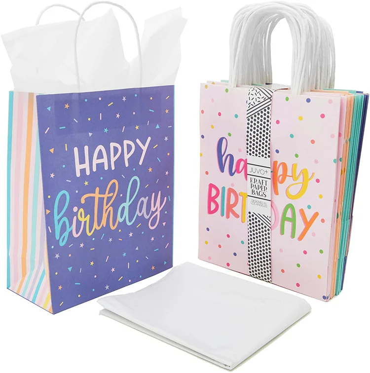 
Personalized Custom Cartoon Color Paper Bag Party Bags Paper Happy Birthday Paper Bag 