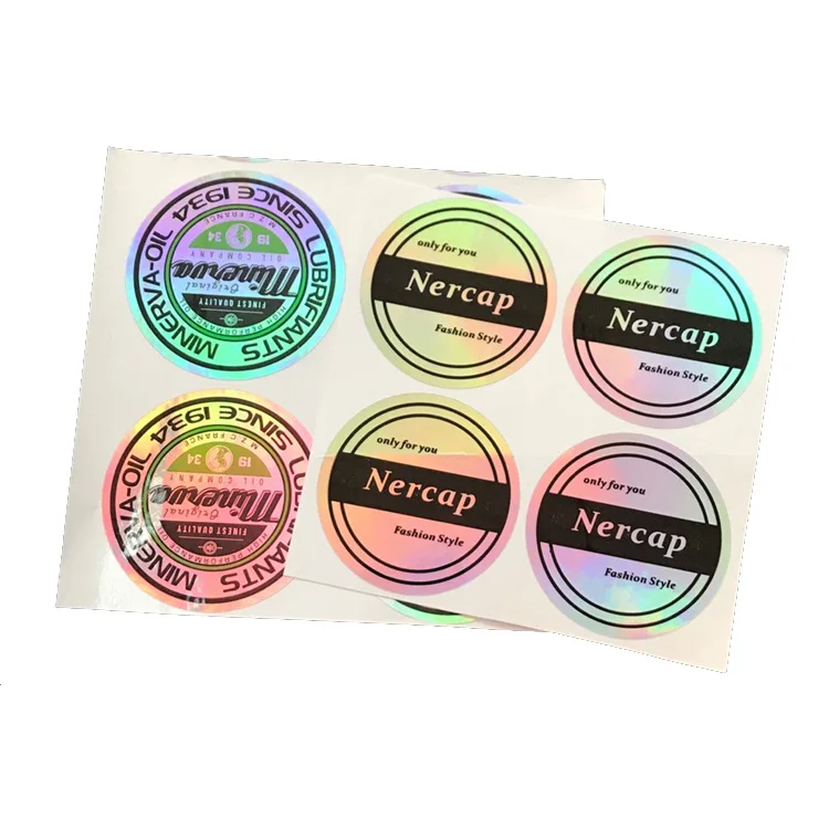 Competitive Price Medicine Holographic Adhesive Stickers Round Custom Labels For Pill Bottle