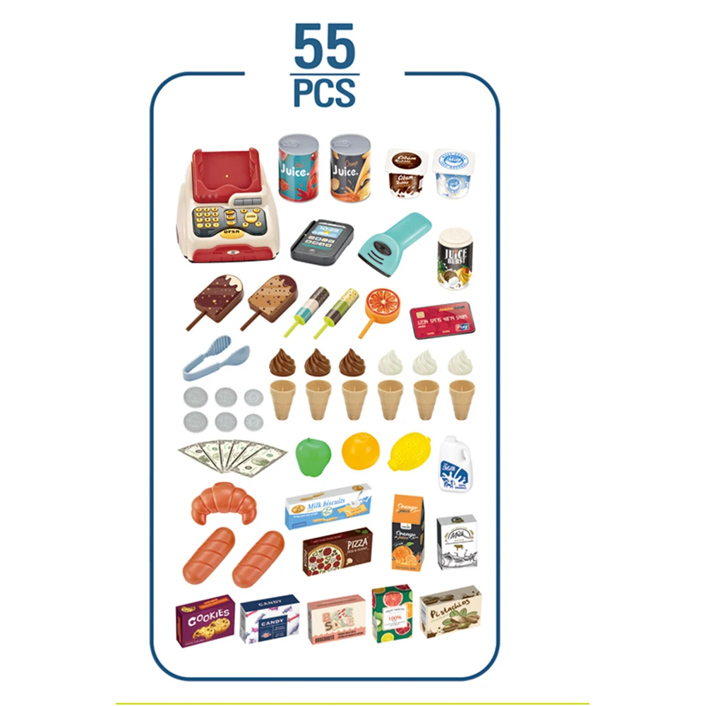 HW игра для покупок электрическое освещение музыка круглая ролевая супермаркет стоячая игрушка детей