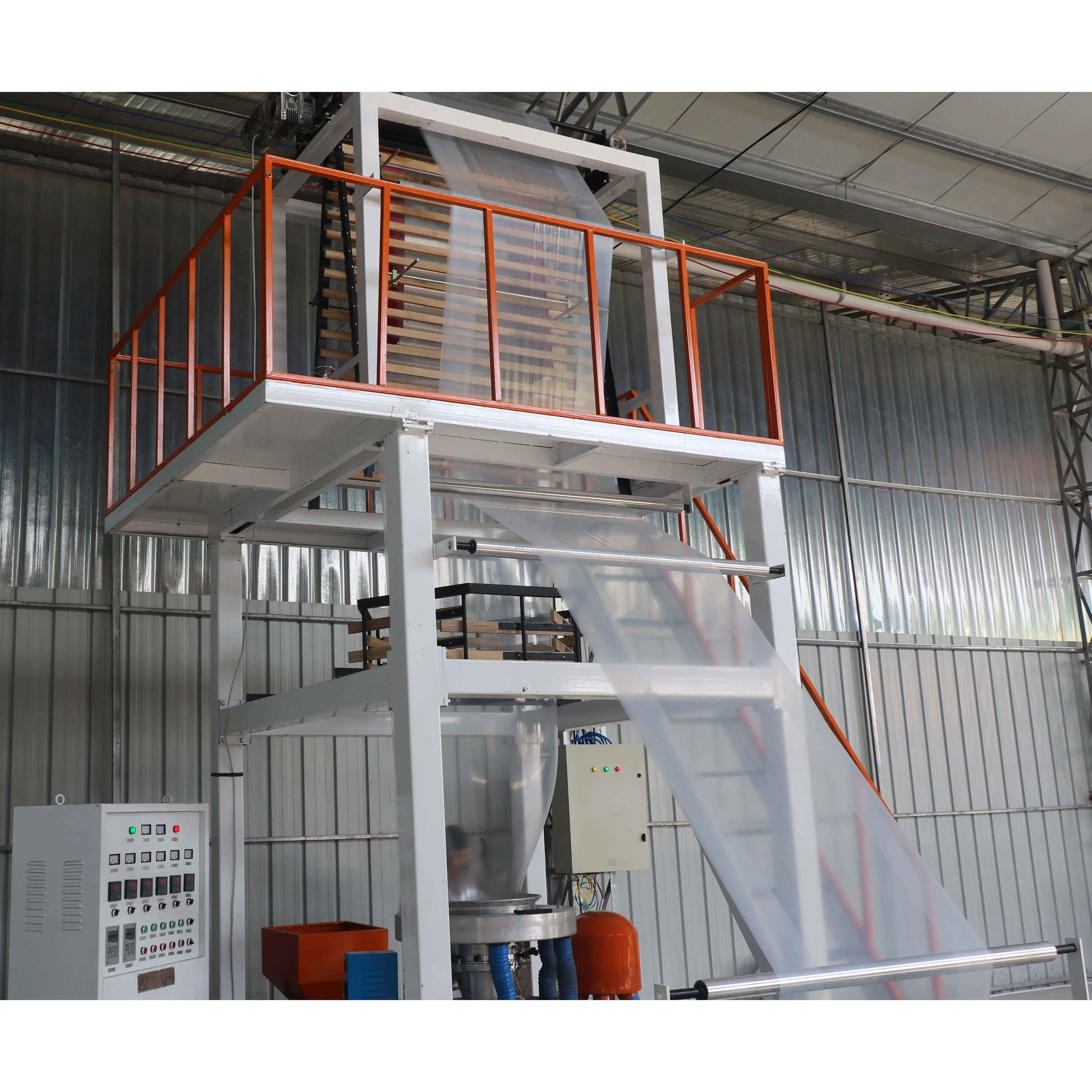 Double Heads PE Blown Blowing Film Extrusion Machine