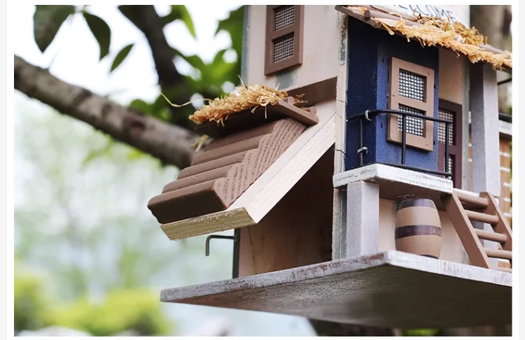 Gifts & Decor Rustic, Old Time Country Store Wooden Bird House antique outdoor bird house ,wooden bird house high quality/