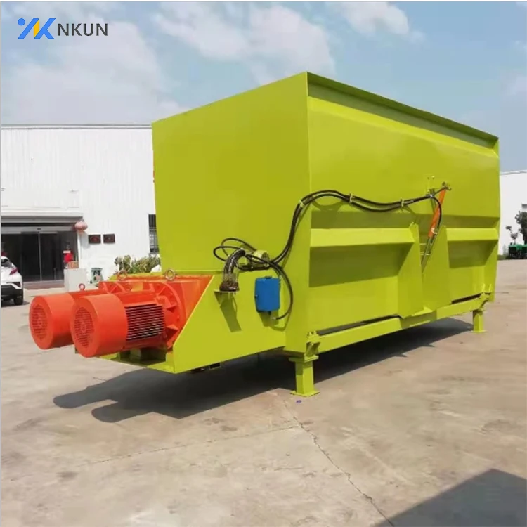 New design silage feed TMR mixer Horizontal type small feed mixer for farm
