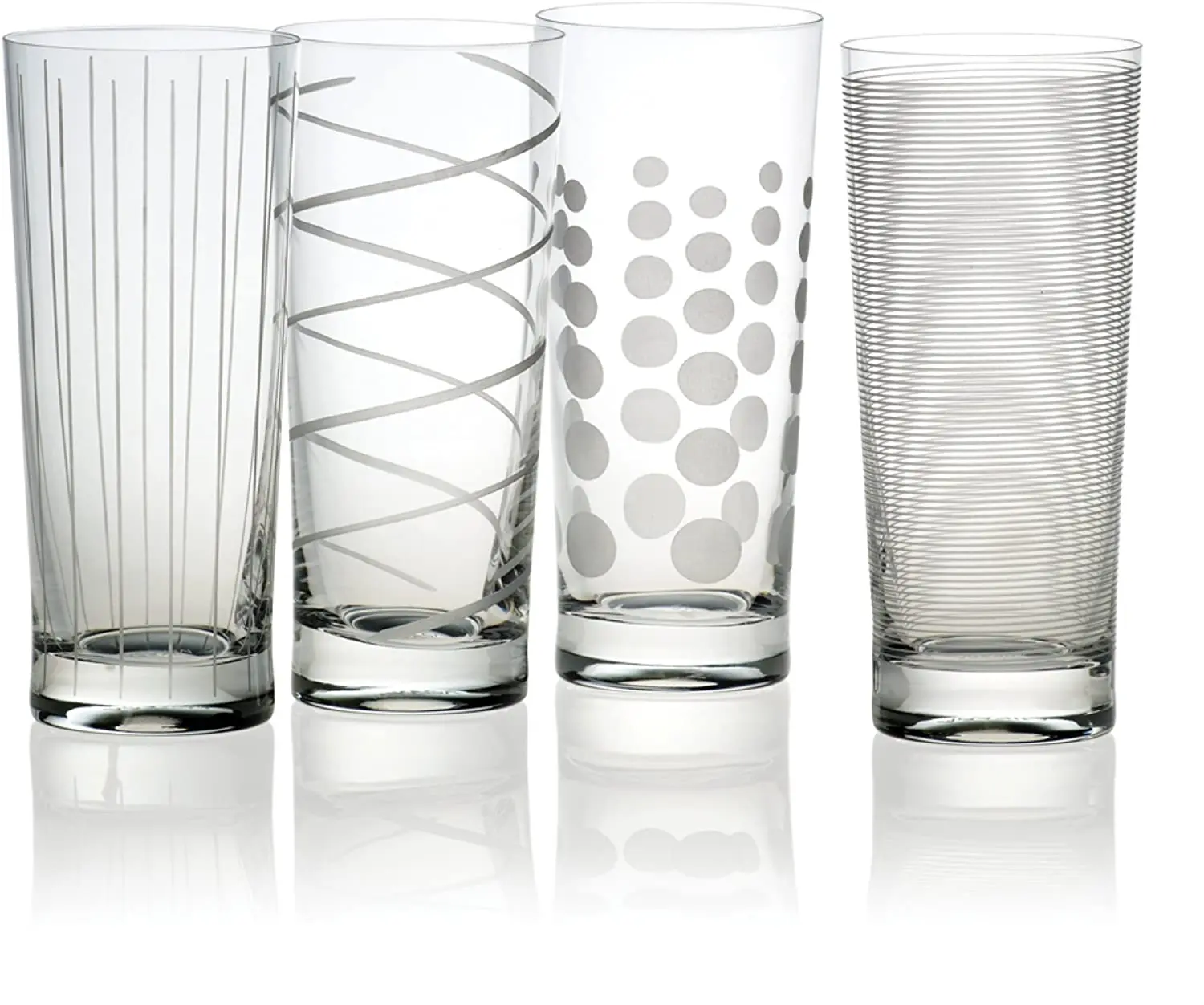 Highball Glasses with Heavy Base, Clear Drinking Glasses Set for Water, Juice, Cocktails, Wine, Beer, and Whiskey