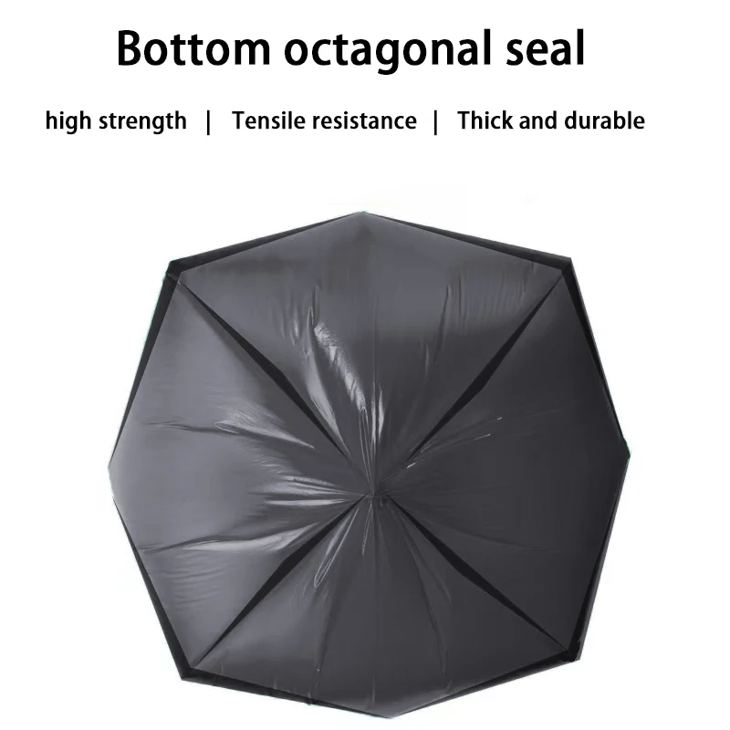 HENGLV Black Plastic Garbage Bags Household Heavy Duty Trash Bags 50 gallon 55 gallon 60 gallon Packaging Drum Liner Rubbish Bin Bag