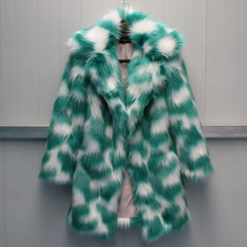 autumn and winter new lady fur coat fox fur coat trim long style trench coat big size in Europe and America women jacket