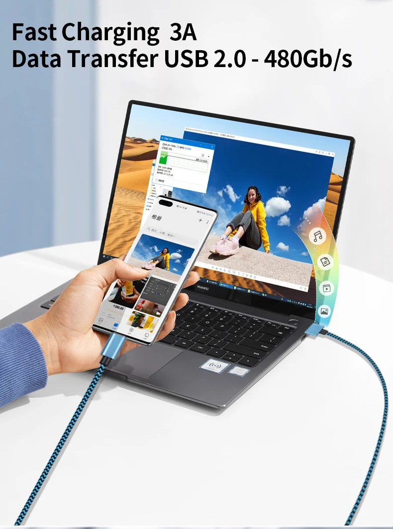 Good Mobile Phone Super Charger Kabel 6A 3A Fast Charging V8 i USBC Lightn Data Cabo Micro USB to Tipo Type C Cable