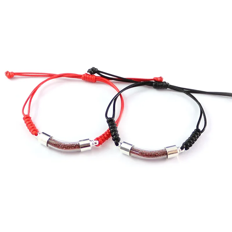 Good quality Glass bottle elbow bracelet Hollow can open empty bottle bracelet Braid bracelet