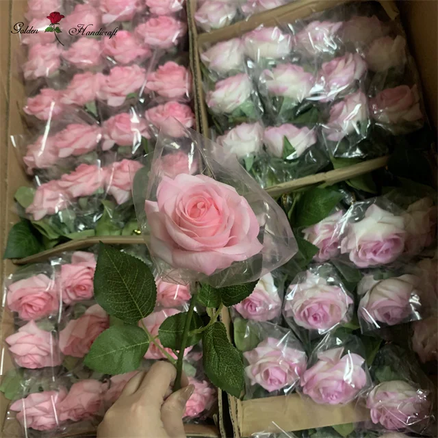 QSLH-C126 High Quality Multicolor Real Touch Rose Flowers Artificial Flowers Real Touch Latex Roses for Wedding Events Decor