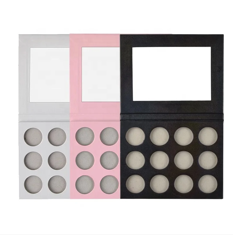 Make your own brand with low MOQ nude eyeshadow private label empty mini empty eyeshadow palette