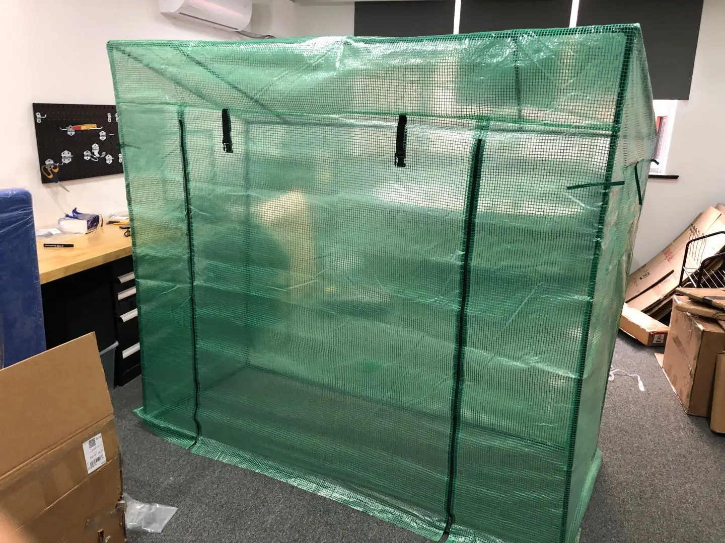 Outdoors Double Zipper Portable Walk in Wintering large Tent  Greenhouse Backyard Tomato Greenhouse Garden House