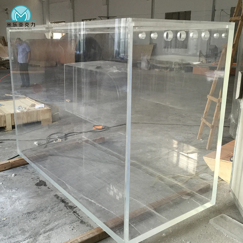Custom transparent rectangle large acrylic fish tank, fish tank acrylic material, acrylic fish tank