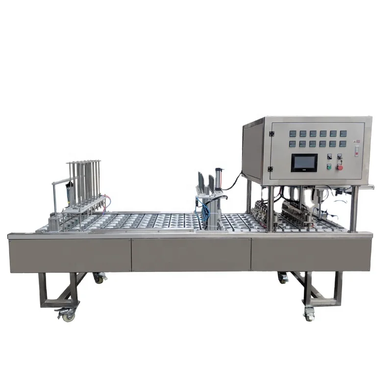 Fastfood Box Linear Type Automatic Plastic Tray Sealing Machine Automatic PE Plastic Bottles Buckets Heating Sealing