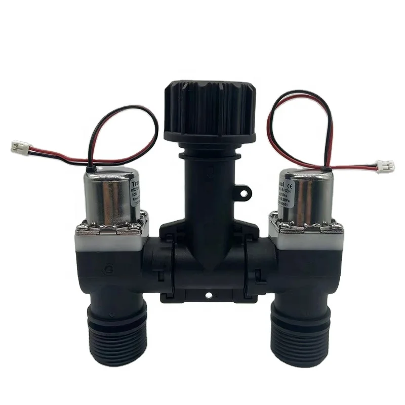 Transl Plastic Solenoid Dual channel Pulse Type Valve 3/4 Inch Latching Valve for Agriculture Irrigation System