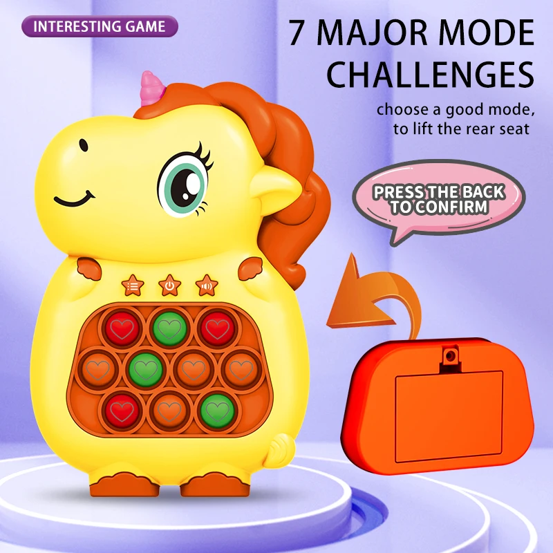 Fidget Toy Quick Push Whack a Mole Party Game Push Bubble Pop Game Toy for Kids Adults