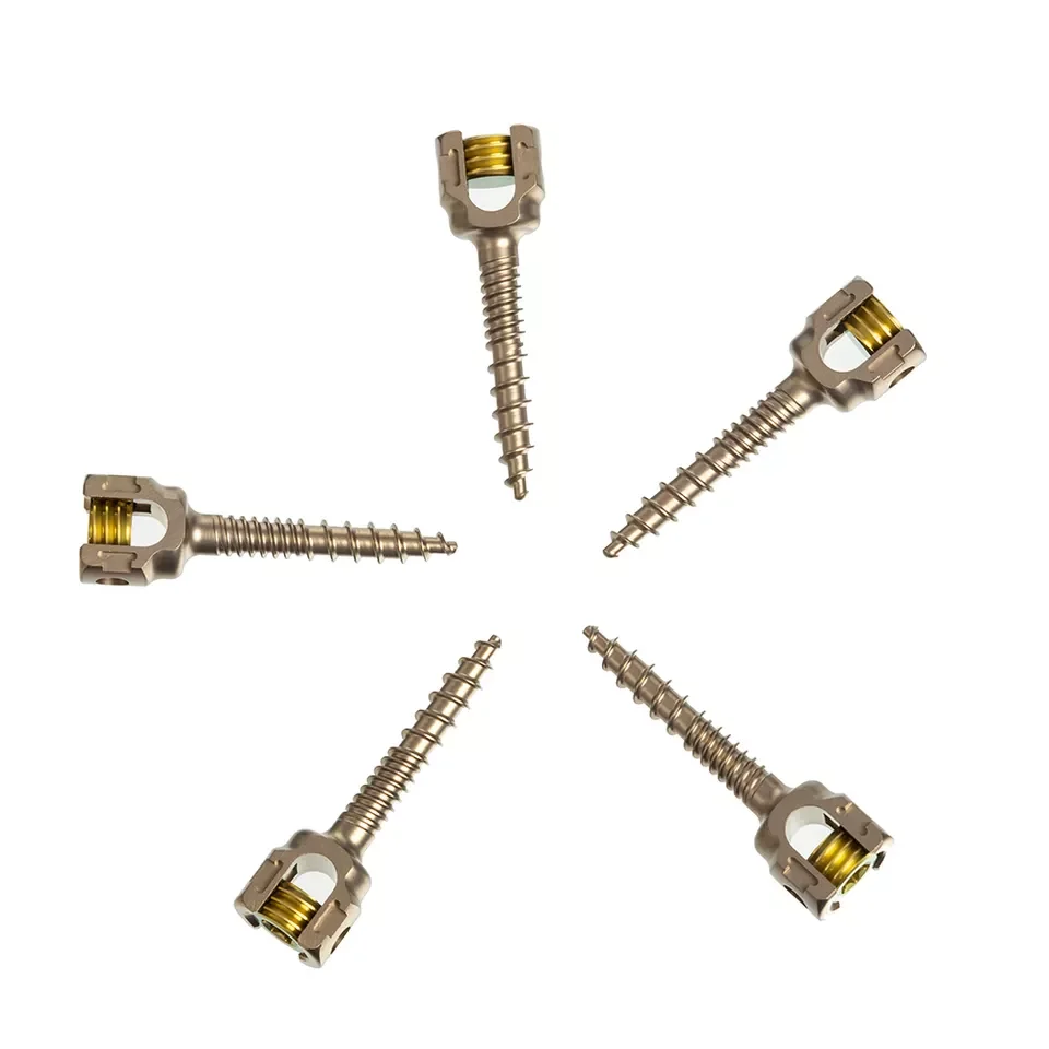 Double Thread Poly Axial Spine Pedicle Screw Spinal Screw Orthopedic Implants Short Tail Pedicle screw