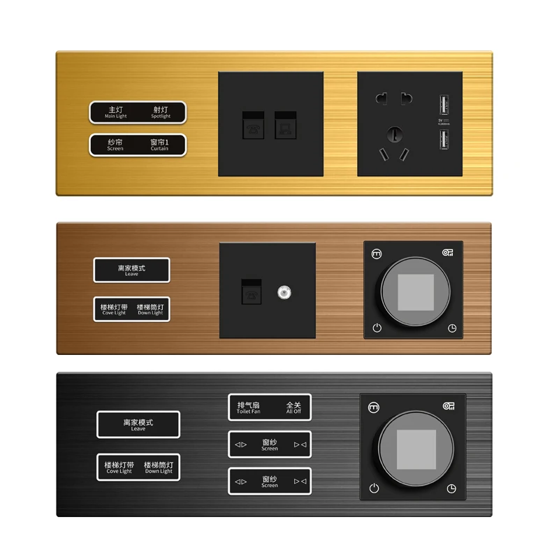 Smart life european on off 1/3/4/6 gang dimmer switch black or multicolor small 12v automatic modern light dc power switch