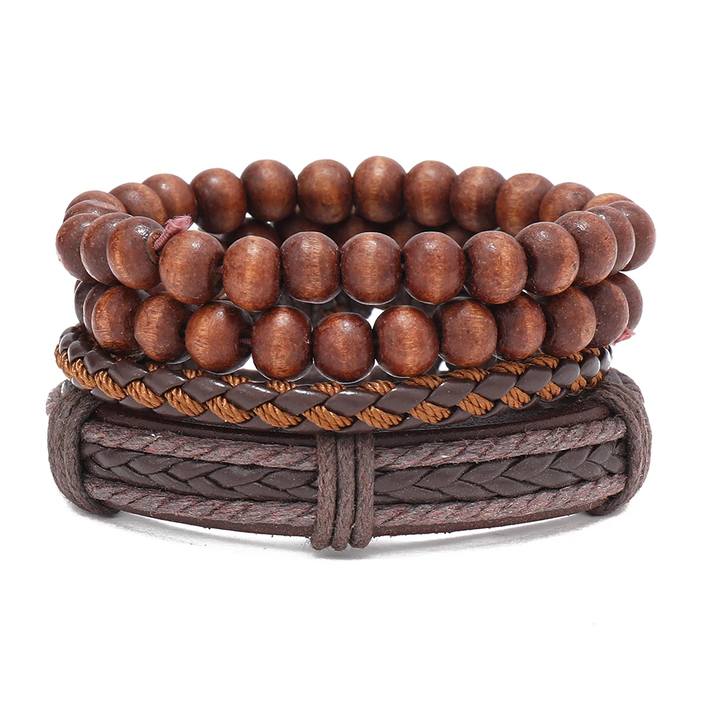 New fashion men Jewelry Personalized Woven Multi-layer Bracelet sets Simple beaded men Bracelets