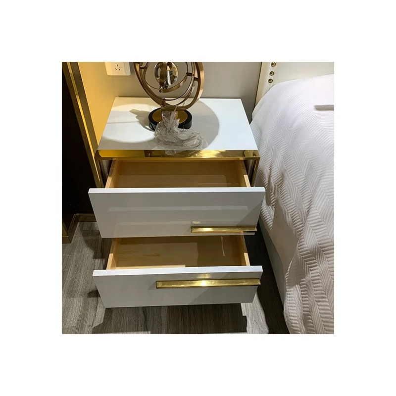 
Hot selling product wooden leather modern bedroom furniture bed 