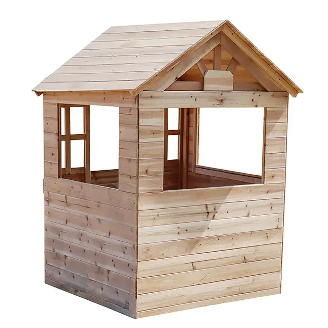 Children Outdoor Play set Wooden Doll Cubby House Wooden Play House