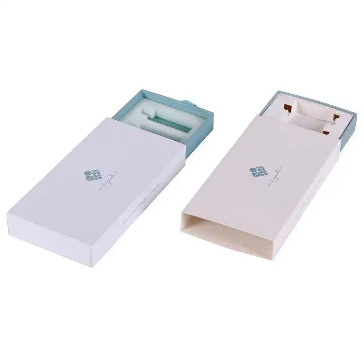 Customized Paper Cardboard Cosmetic Skincare Packaging Perfume Essential Oil Bottle Packaging  Drawer Box With Eva Foam Insert