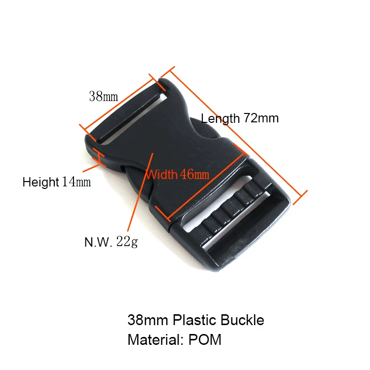 YYX Good Quality Side Safe Release Buckle Plastic 1.5inch Custom Logo Quick Release Buckles Clips