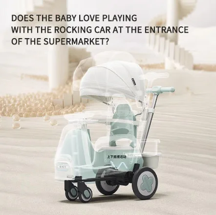 JXB New Arrival Easy To Switch Modes Ride Toy High Landscape Lightweight Children Rocking Cart For Children To Ride