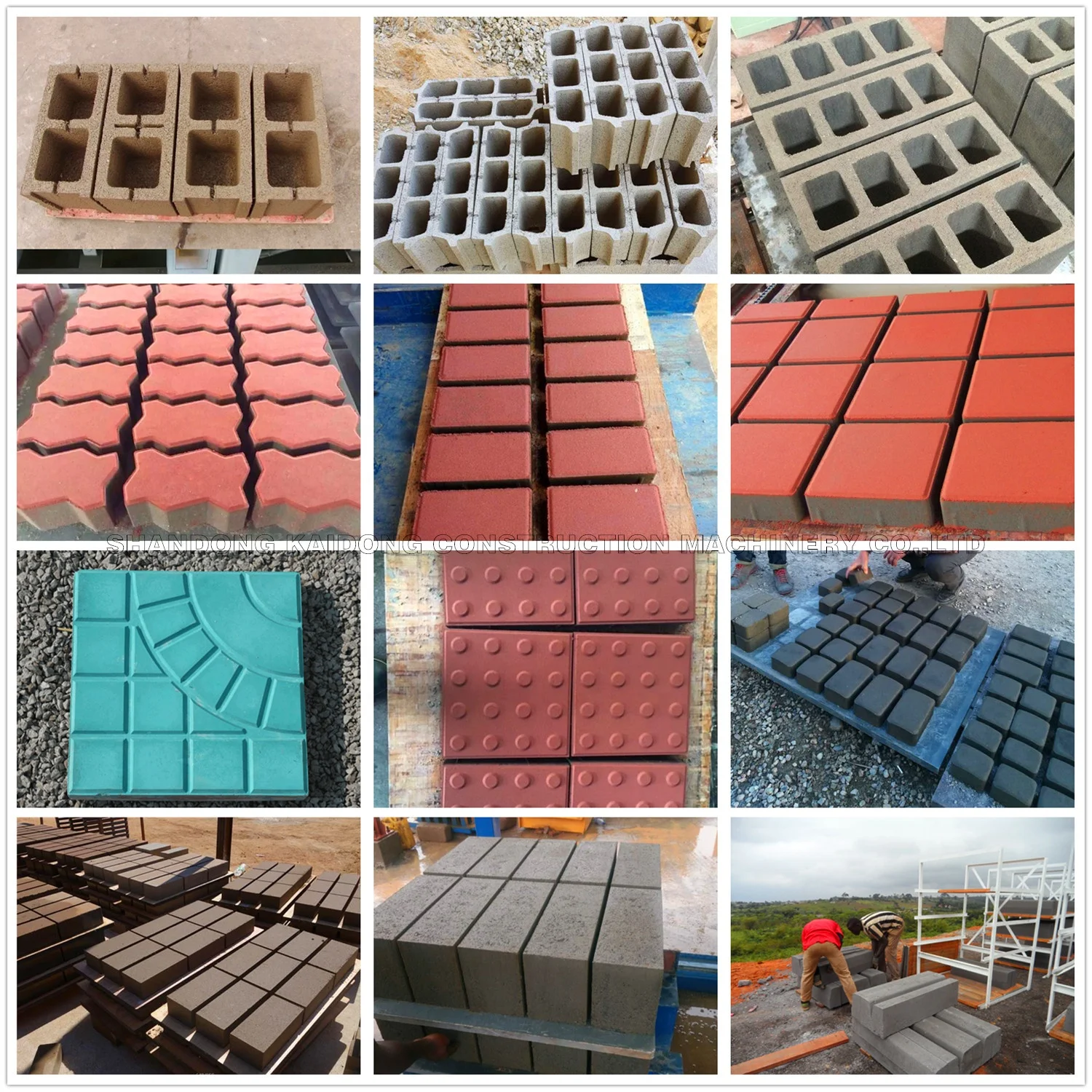 QT4-15D hydraulic press automatic block making machine hollow concrete cement blocks brick making machine
