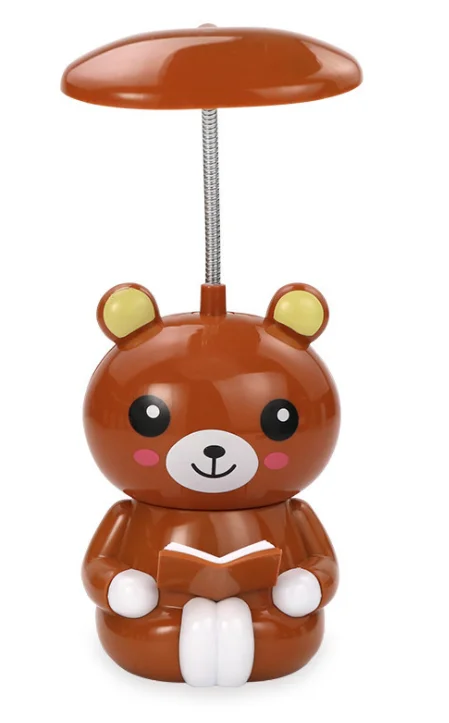 3 Color Modes Cartoon Panda LED Night Light Table Lamp Eye Protection Reading Bedroom Chargeable Lamp