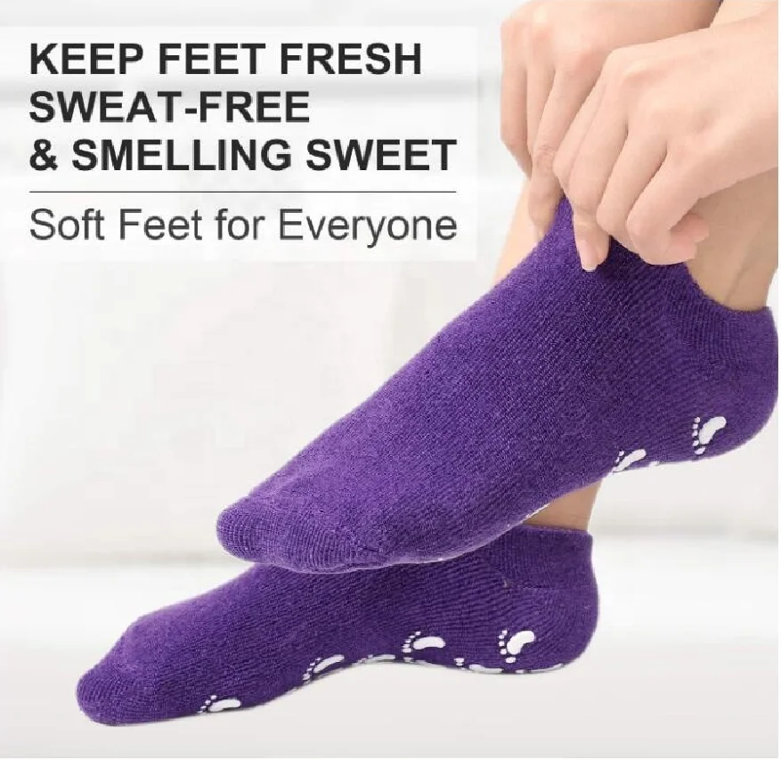 free sample Foot Moisturising Aloe Infused Spa Fuzzy Spa Gel Heel Socks