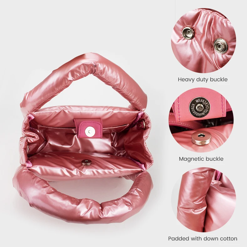 Custom Women Puffy Purse Tote Bag Personality Fashion Ladies Fashion Handbags