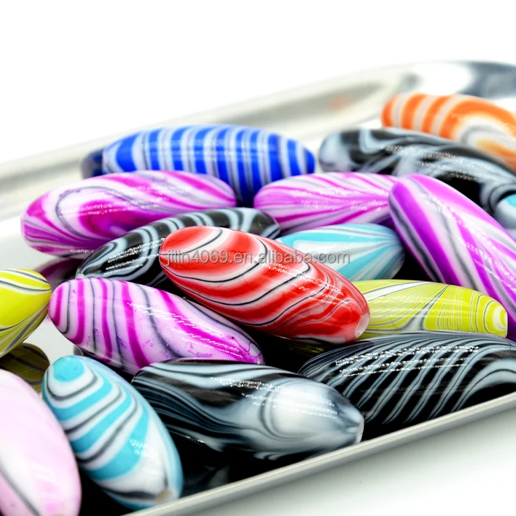 500g Acrylic round colored beads With Wood grain straight hole ball hair beads for DIY Necklace Bracelet Jewelry Making