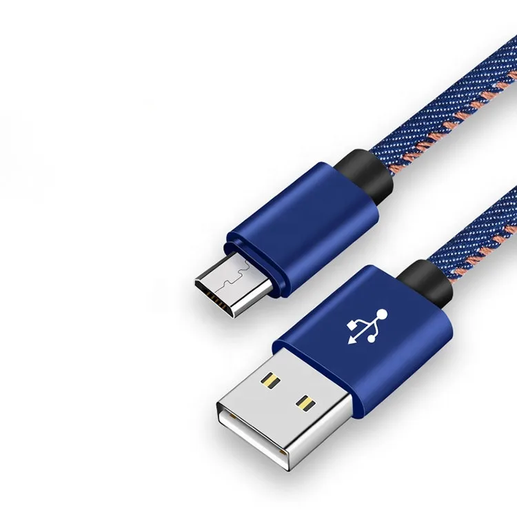 Vnew горячая Распродажа джинсовая оплетка Быстрая зарядка и Передача данных usb-кабель для 8pin/Type C/Micro