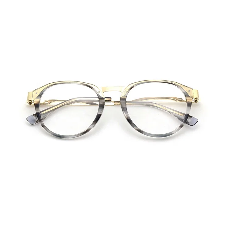 New popular fashionable design round eyeglasses frames vintage women stainless steel optical glasses frames