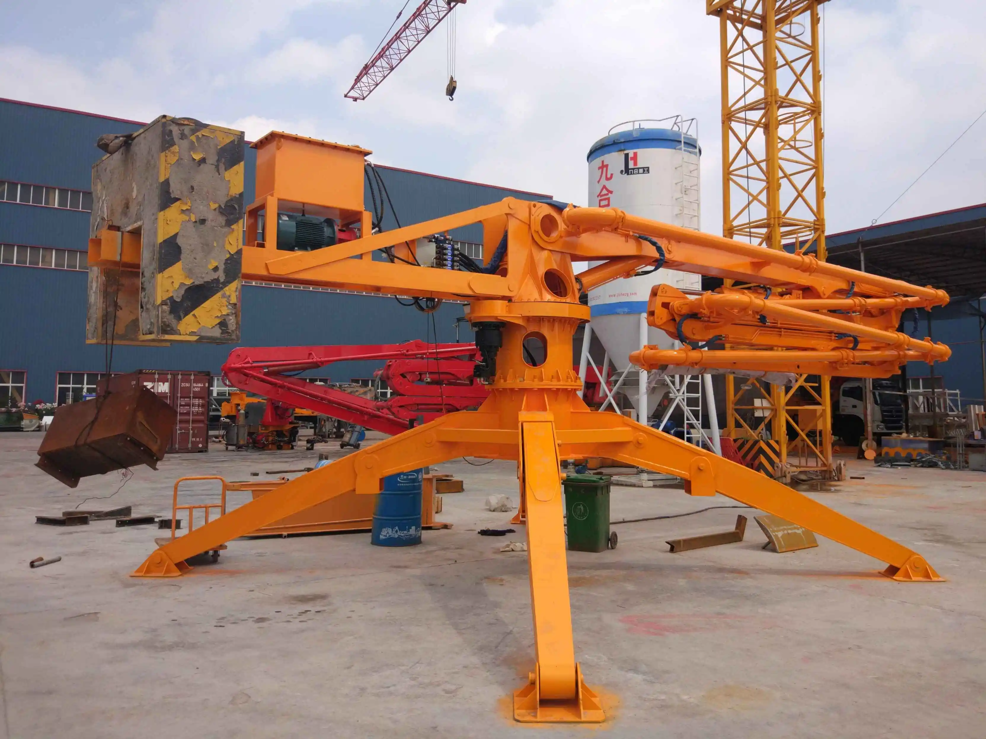JIUHE factory 17 m Concrete Pump Placing Boom Stationary  Self-Climbing Concrete Placing Boom Without Balance Weight