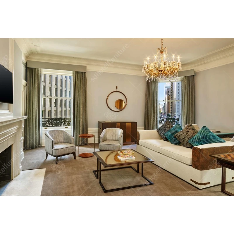 Luxury Collection Hotel furniture Deluxe 5 Star Hotel Bedroom Sets