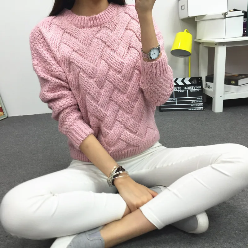 Wholesale Women Cheap Price Knit Winter Sweaters O Neck Causal Clothing Sweater