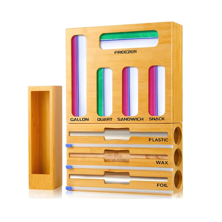 Органайзер для кухонных ящиков Бамбуковая фольга 9 в 1