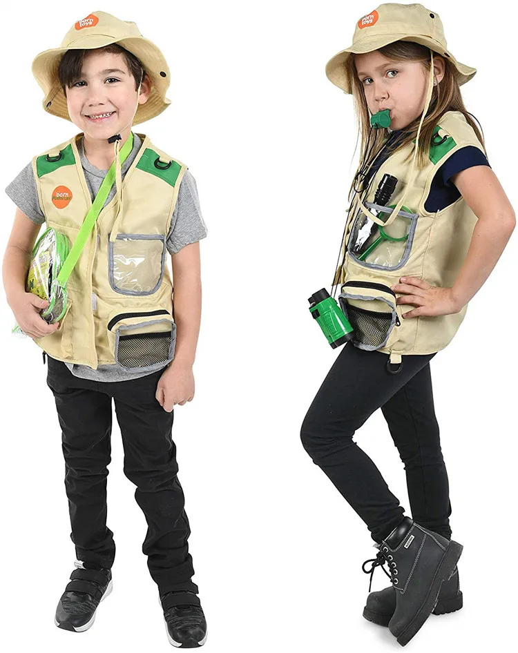 Halloween carrival premium washable dress up trunk set kids explorer toys doctor toys gardeners toys funny costume