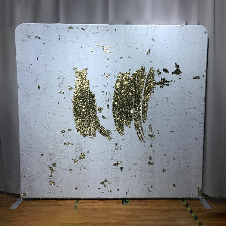 standard exhibition aluminum advertising sequin photo booth backdrop stand