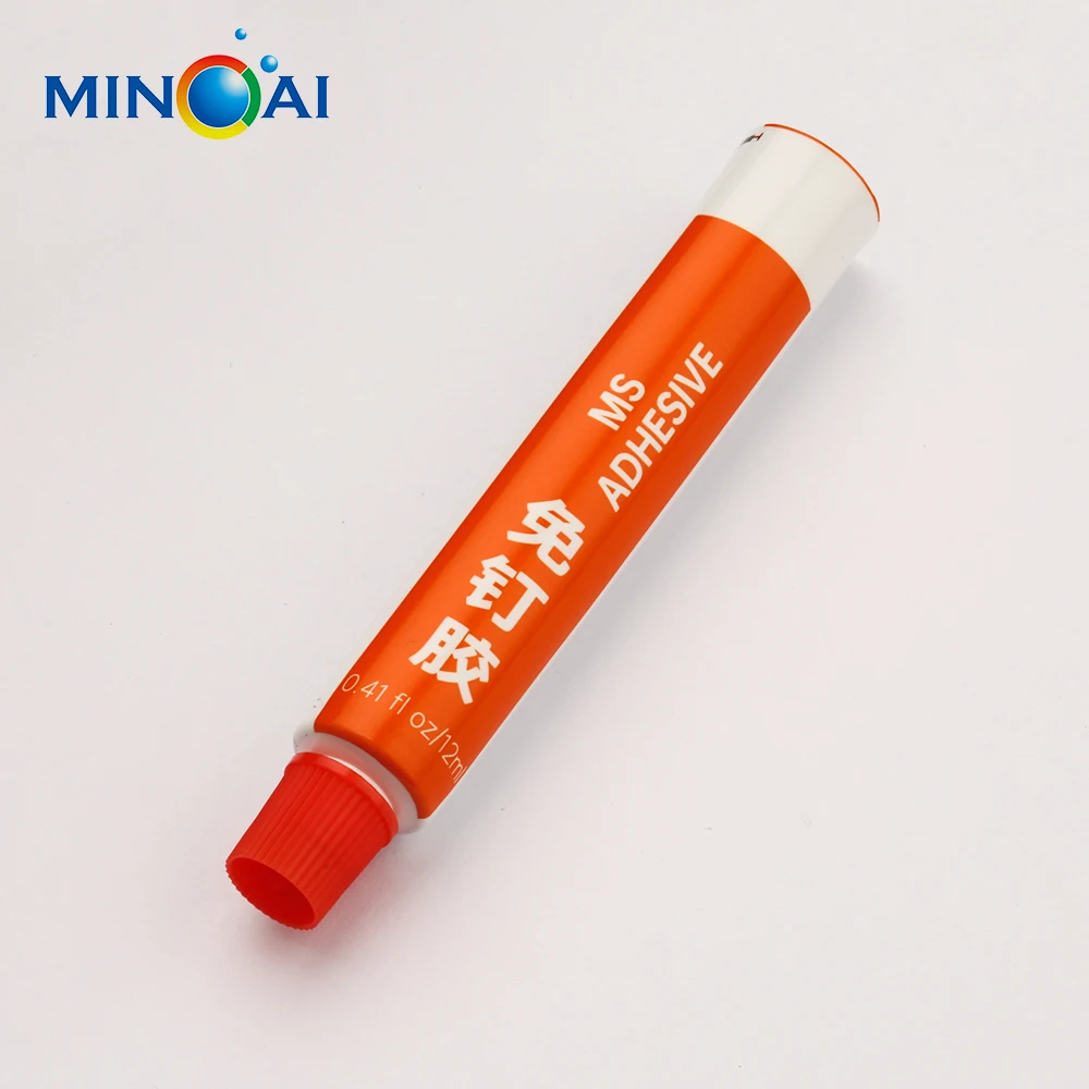 Custom Printed Empty MS Adhesive Glue Stick Tube Plastic Packaging