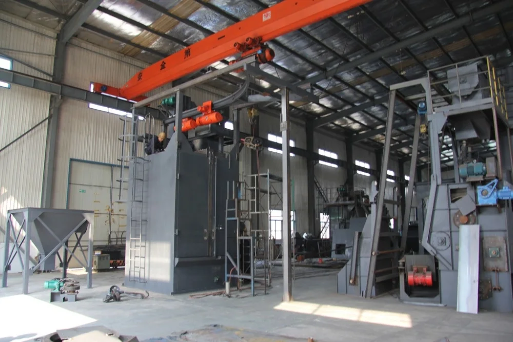  Foundry factory casting cleaning hook type Shot Blasting Machine