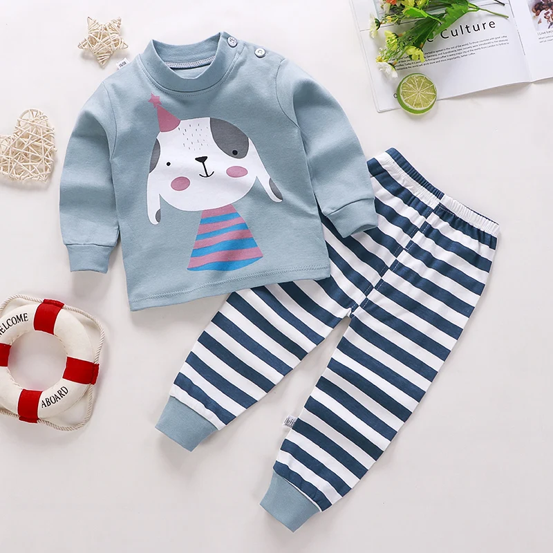 
Best Price Cartoon Kids Wear Little Boys Clothes Set Toddler Girls Pajamas Set 